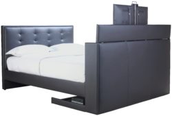 Hygena - Kensal Black TV Bed Frame - Double